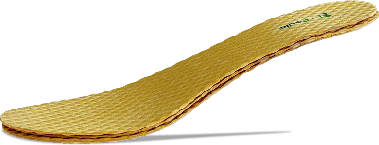 propped-up-brown-insole-casting-shadow-beneath