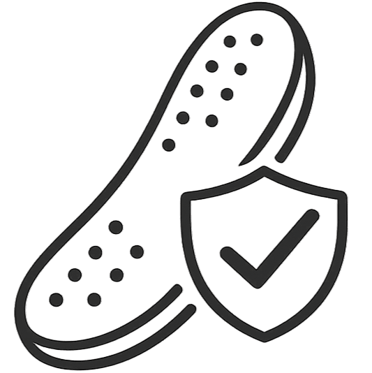 shield with tick before insole